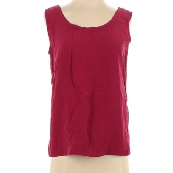 Vintage argenti 100% silk red sleeveless tank top women’s medium - Picture 1 of 4